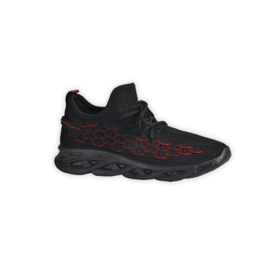 Baskets supérieures - Noir et rouge