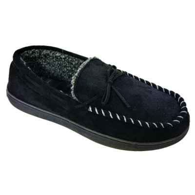 Men's Suede Slippers With Sherpa Lining