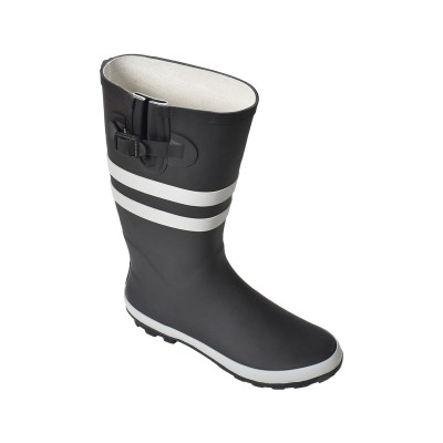 Bottes en caoutchouc noir pour hommes avec reflets