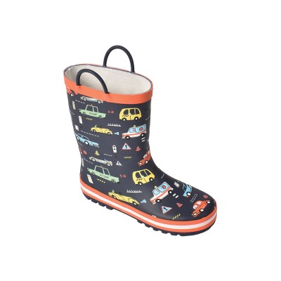 Bottes en caoutchouc pour garçons avec voiture