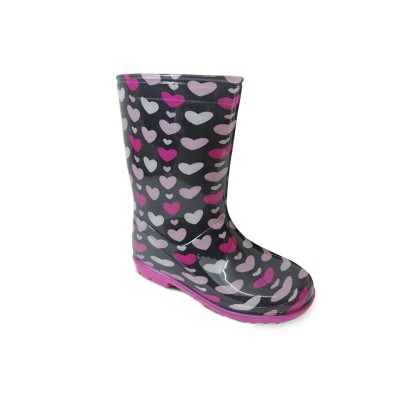 Bottes de pluie cœurs roses pour fille