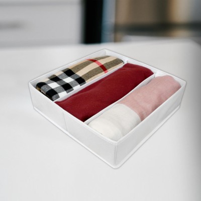Drawer Divider White 35.5x35.5x10cm Foldable Grey/White 