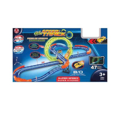 46 Pcs B/o Glow In The Dark Fast Track