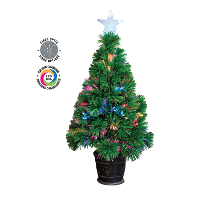 24in Potted Led Fibre Optic Tree 55tips