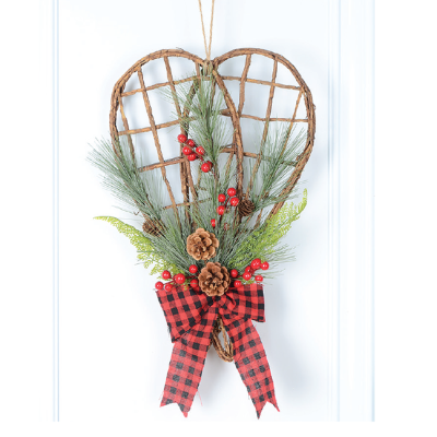 19.5in Decorated Hanging Snowshoes