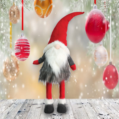 54in Light Up Gnome Santa With spring Body