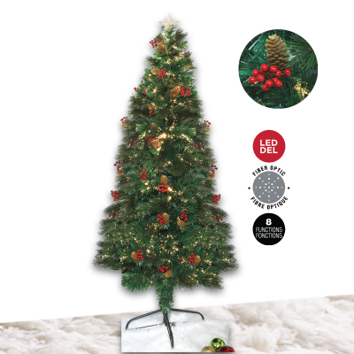 Pencil Tree 1.83m Green Led Fibre Optic 248 Tips