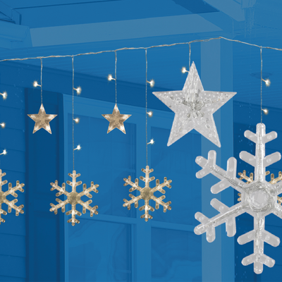 114LED 12 étoiles flocon de neige extérieur glaçon lumières