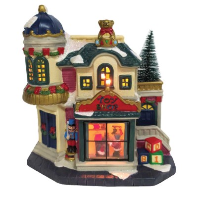 Maison lumineuse en céramique 19.69cm 6 Assortis