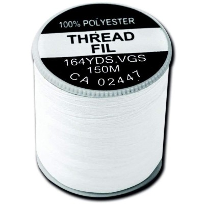 Fil de polyester blanc 150 mètres