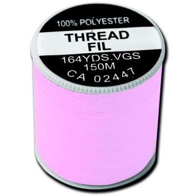 Fil de polyester rose 150 mètres