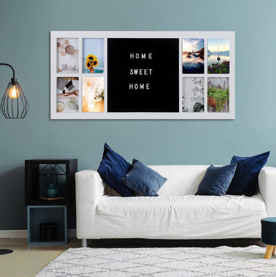 8-Opening Collage Picture Frame Set with Text