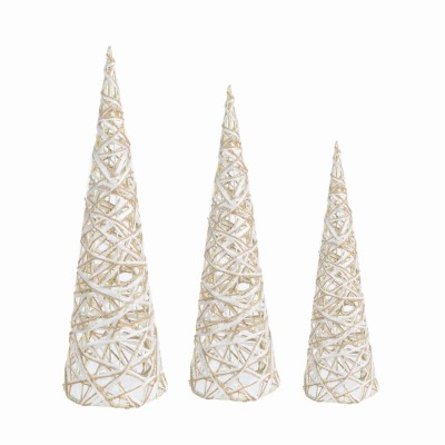 Set / 3 16-19.5-24 "Arbre de toile de jute / cône
