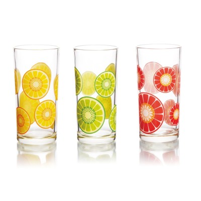 Silk Screen Glass Tumblers 6Pc 250Ml