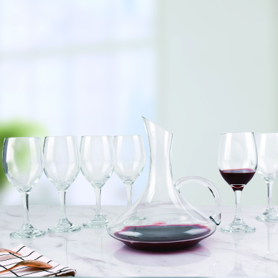 Decanter with 6 Wine Glasses Set
