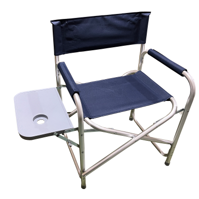 Chaise de réalisateur pliante d'extérieur avec table d'appoint