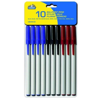 Ballpoint Pens - 10 Assorted
