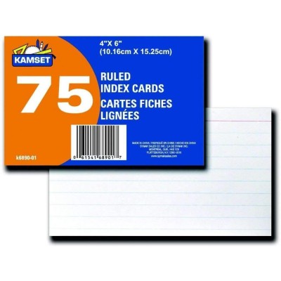 Index Cards - 75 Ruled