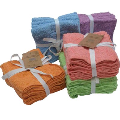 Lot de 5 débarbouillettes 12x12in en coton solide