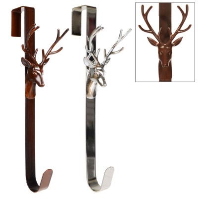 2 cintres à couronne de 15 po en métal, cerf