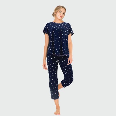 Pyjama 2 pièces imprimé coeur