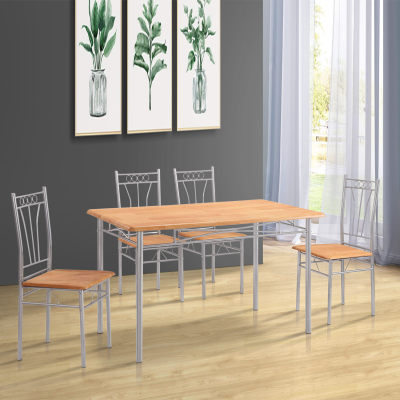 5pc Dining Set 5pc Beech Board 120x70x74