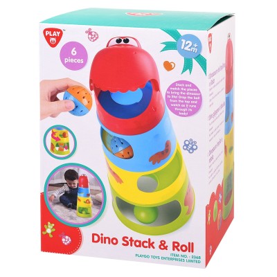 DINO STACK & ROLL - 6 PCS