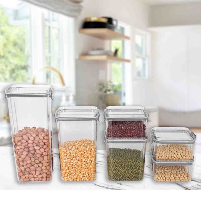 A La Cuisine - Set de 6 récipients hermétiques en plastique avec couvercle