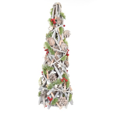 Cluster Tree de 24 "en bois décoré