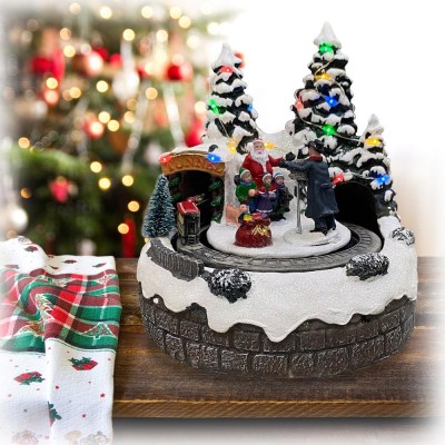 Xmas Musical Village Train & Santa