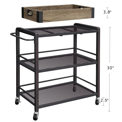 ATELIER DU NORD - 3-Tier Storage unit with Wheels