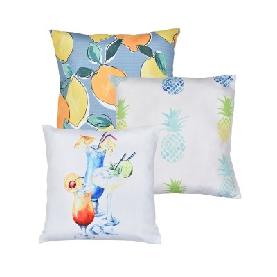 Cabana | Coussin d'extérieur imprimé | 17 x 17"