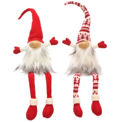 2 Asst 14 "nordique assis Santa, jambe longue