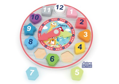 J'adore Wood Learning Clock 