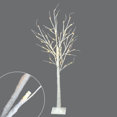 Arbre à paillettes blanches de 48 ", 48 lumières DEL