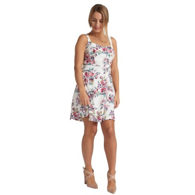 White Print Floral Dress