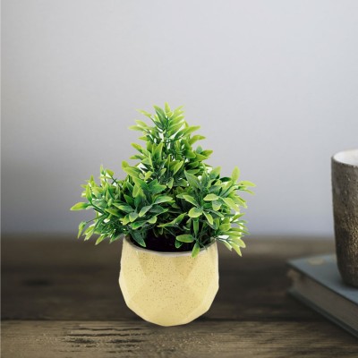 Grass Cement Pot Yellow Speck 15x19