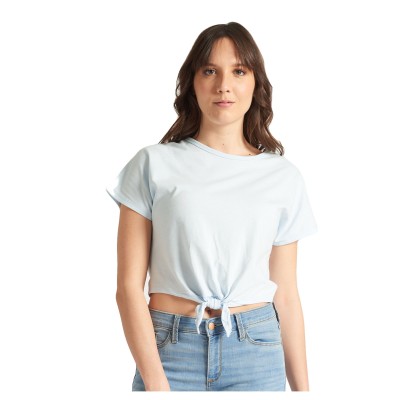 Baby Blue Tie Hem T-Shirt