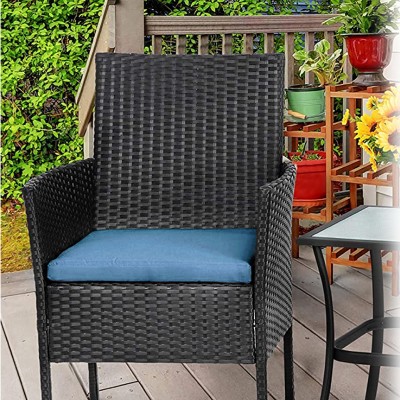 Liane | Ensemble de 2 coussins de chaise d'extérieur | 17 x 17" bleu