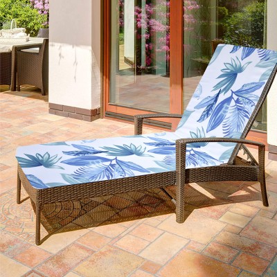 Liana | Coussin de chaise longue pour l'extérieur | 72 x 21" imprimé
