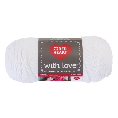 Red Heart With Love White