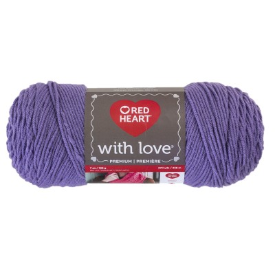 Red Heart With Love Lilac