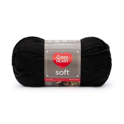 Red Heart Soft Yarn Black