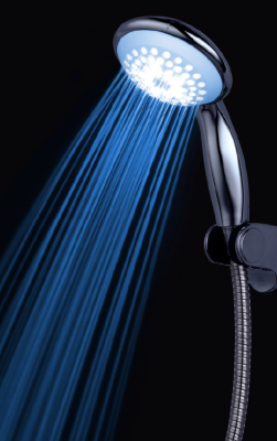 Pommeau de douche avec DEL bleu
