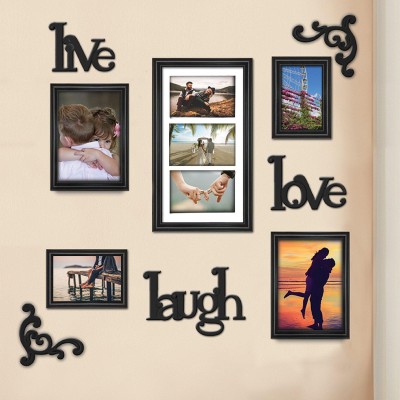 Lauren Taylor - Ensemble de 9 cadres de cadres muraux Live Laugh Love