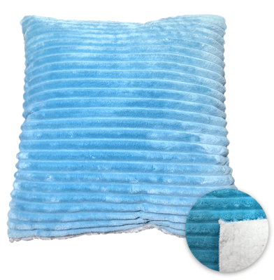 Portia - Coussin en peluche avec envers en sherpa
