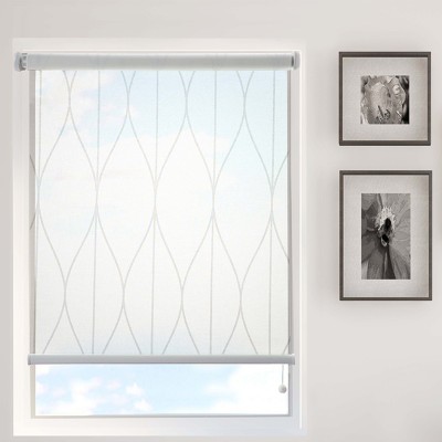 Store enrouleur semi-transparent pour lumière du jour - Lignes blanches