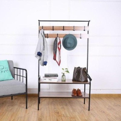 Porte-manteau avec crochets et 2 étagères de rangement (Ramassage en magasin seulement)