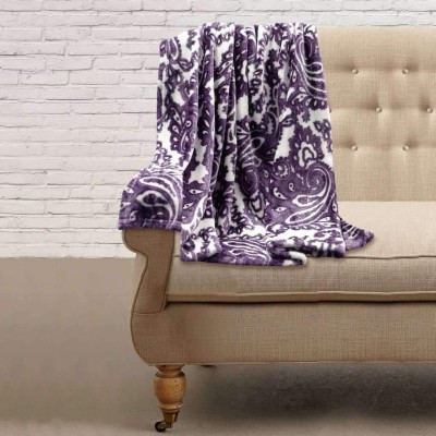Ultra Soft Throw - Ivory/Plum