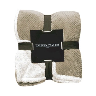 Assorted Solid Coral Fleece Throws with Sherpa Reverse